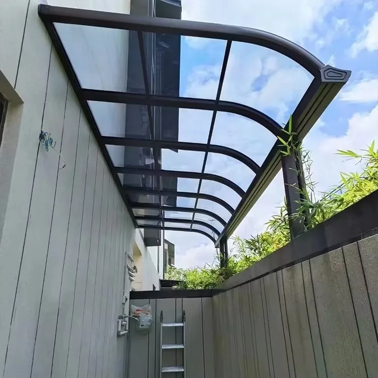 Any Size Custom Heavy Duty Aluminum Alloy Outdoor Balcony Canopy UV Resistant Polycarbonate Roof Patio Garden Typhoon Proof Cove