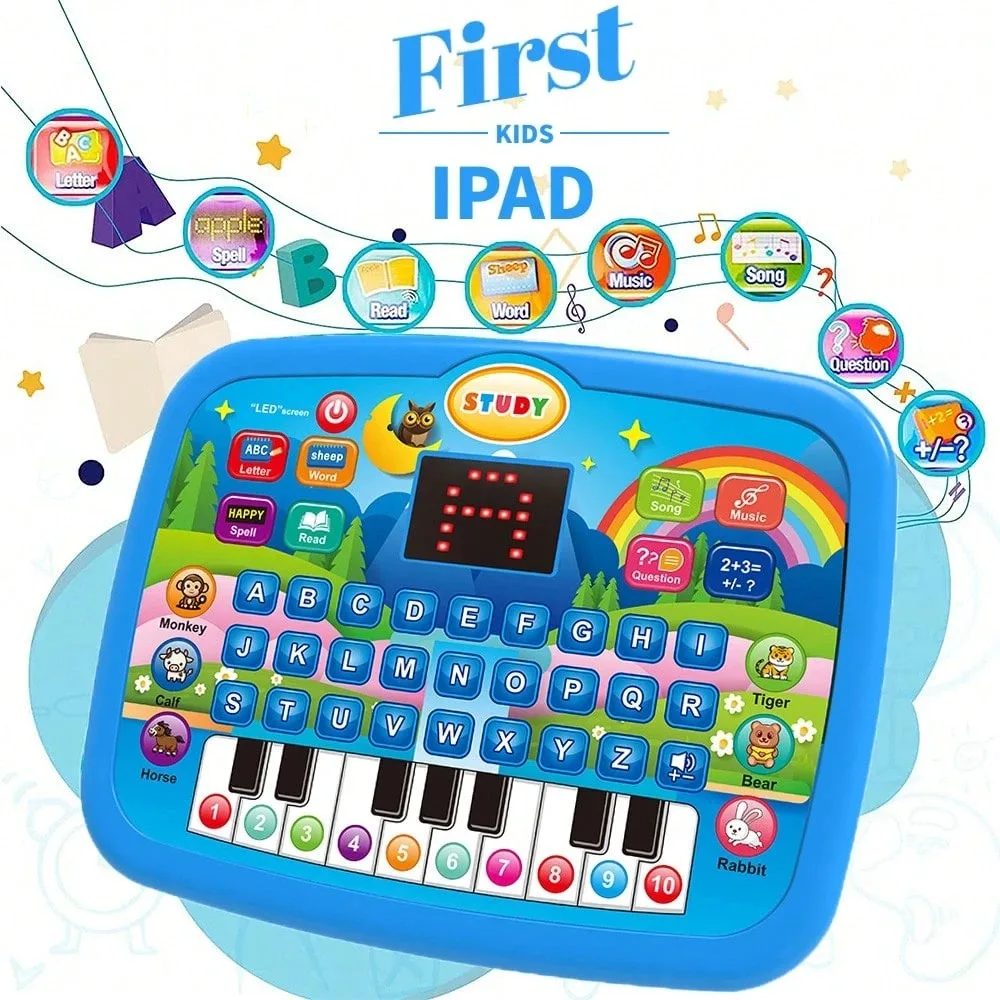 Children's Learning Machine Simulation Tablet with Display Computer Early Education Machine Music Children's Enlightenment Toys Boys and Girls Holiday Gifts