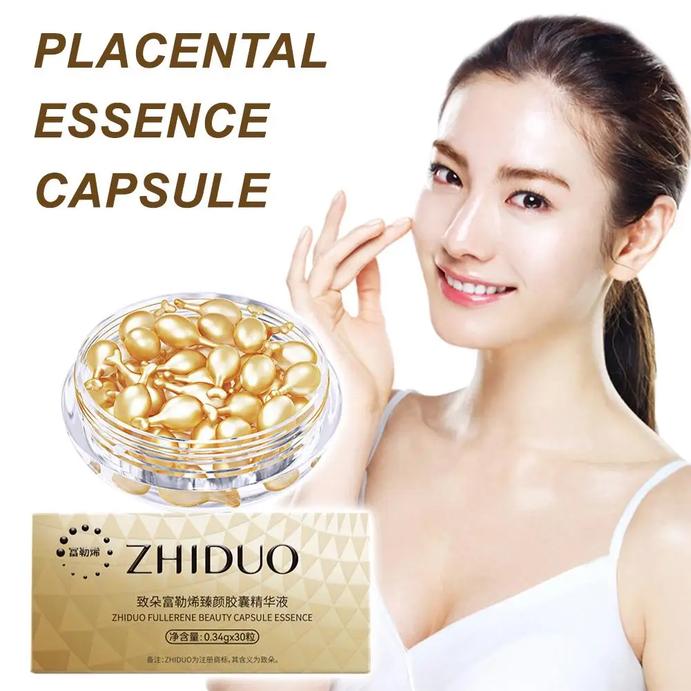 Fullerene Beauty Capsule Essence Hydrating And Moisturizing Essence Dark Small Capsules Moisturizing Circles Cream 3 C9x0