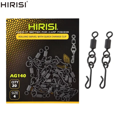 HIRISI Вертлюги для ловли карпа 20 шт