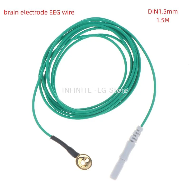 1Pcs Gold-Plated Disk Mounted Electrode Wires DIN1.5mm Brain Electrode EEG Wire Brain Conductance WireINFINITE -LG