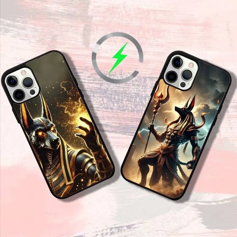 

Anubis Egyptians G-God Phone Case For iPhone 16,15,14,13,12,11,Pro,Max,Plus,Mini,SE4,E Magnetic Magsafe Wireless Charging