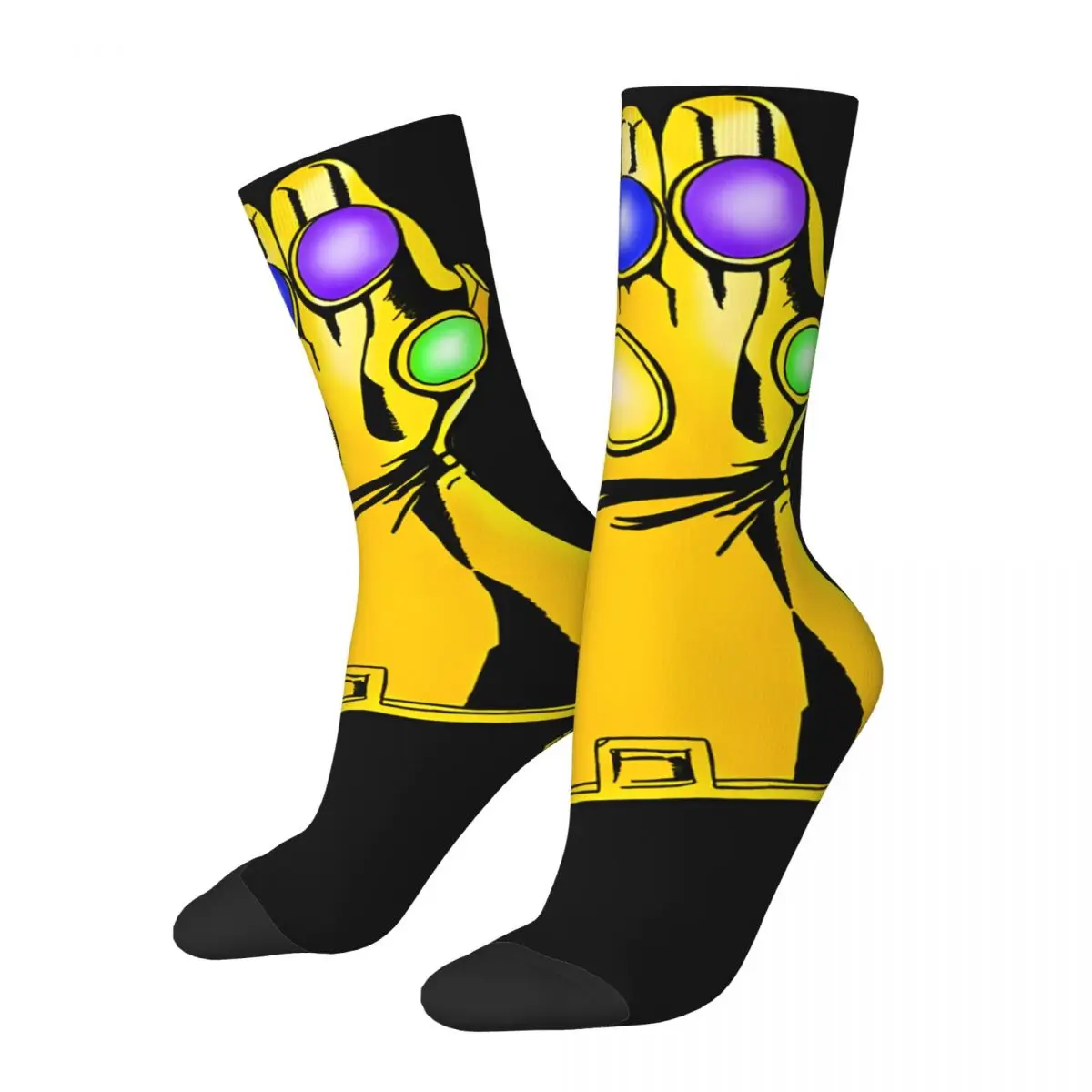 Hip Hop Vintage Infinity Gauntlet Crazy Men's compression Socks Unisex Marvel Iron Man Harajuku Pattern Printed Funny Novelty