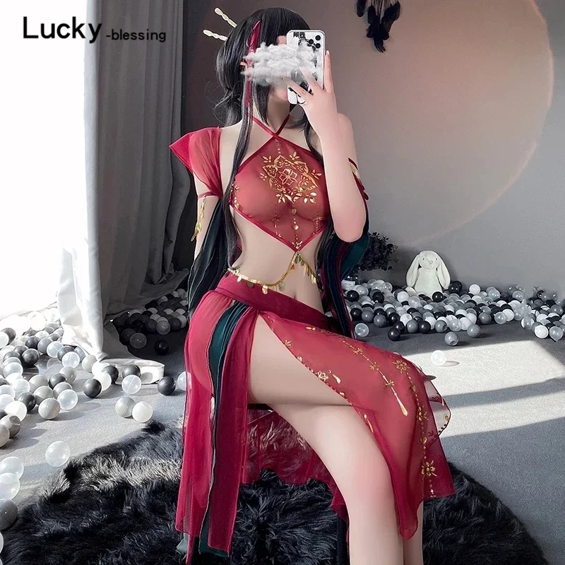 Chinese Style Folk Dance Sexy Adult Costumes 2022 New Chinese Traditional Dress Improved Female Costume Cosplay Vintage Clothing