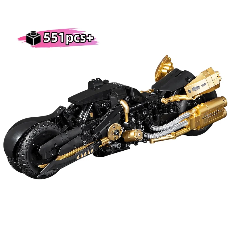 

1:10 Technical Creative Motorcycle Building Blocks MOC Model Set Assemble Bricks STEM Toys for Kids Birthday Gift 551pcs