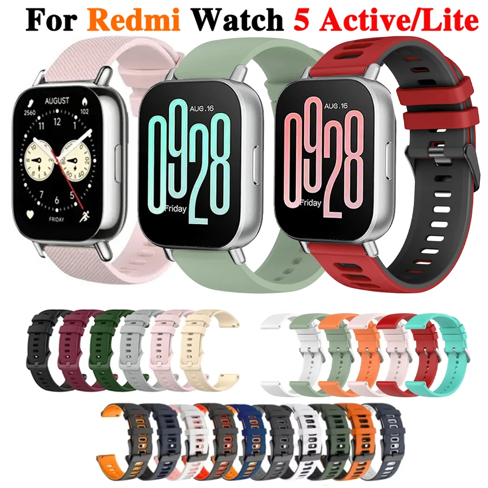Спортивный-силиконовый-ремешок-22-мм-для-redmi-watch-5-active-band-Браслет-для-xiaomi-redmi-watch-5-active-5-lite-Браслет-Аксессуары