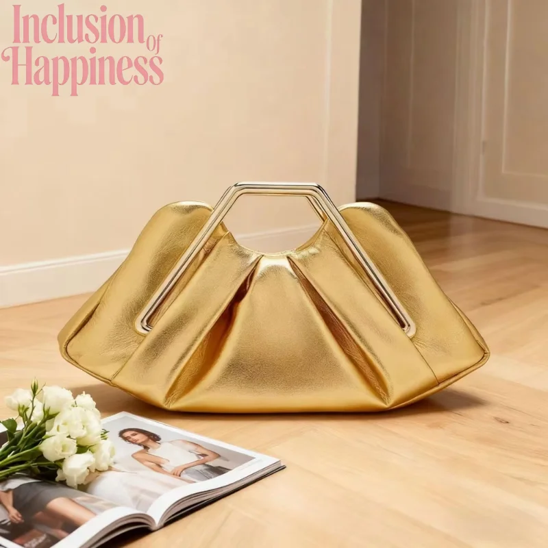 

Summer Cloud Pleated High-end Soft Handbag For Women Urban Minimalist Style Handbag High-end Texture Dinner Bag Birthday Gift