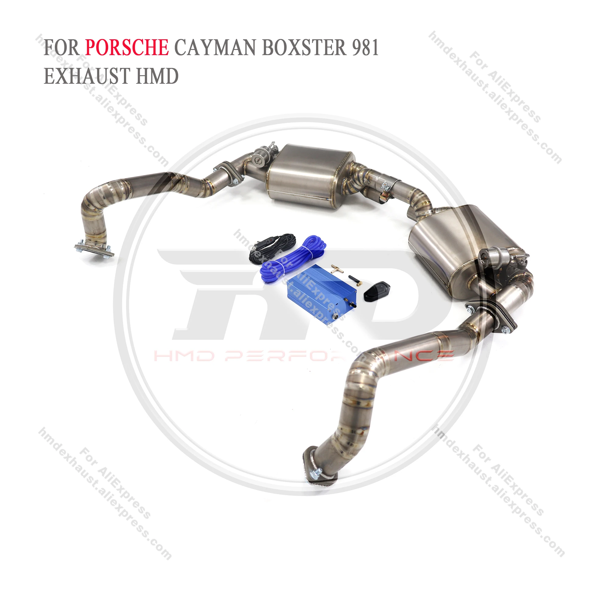 HMD Titanium Alloy Exhaust System Performance Valve Catback For Porsche Cayman Boxster S GTS 981 3.4L 2013-2016 Muffler For Car