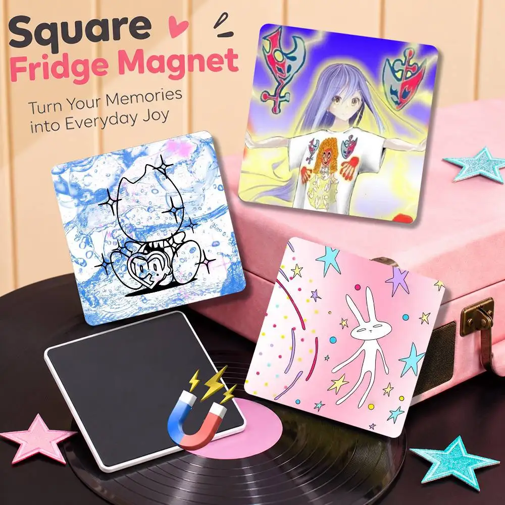 FOR Bladee Drain Gang New PVC Fridge Magnetic Refrigerator Magnets Personality Decorations Creative Gifts