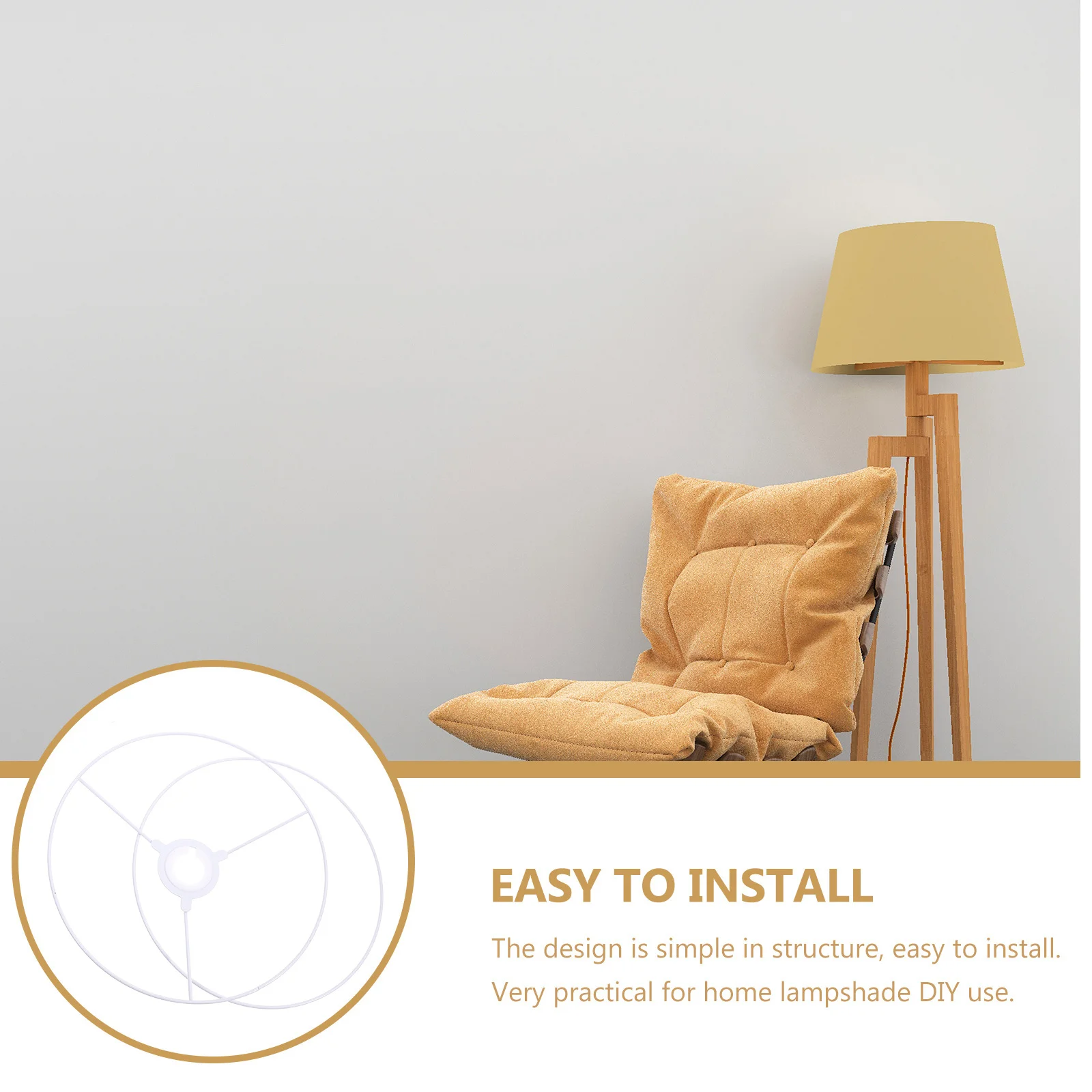 

1Set Lampshade Frame Metal Vintage Drum Lamp Shade Ring DIY Lamp Shade Holder Support for Pendant Light Chandelier