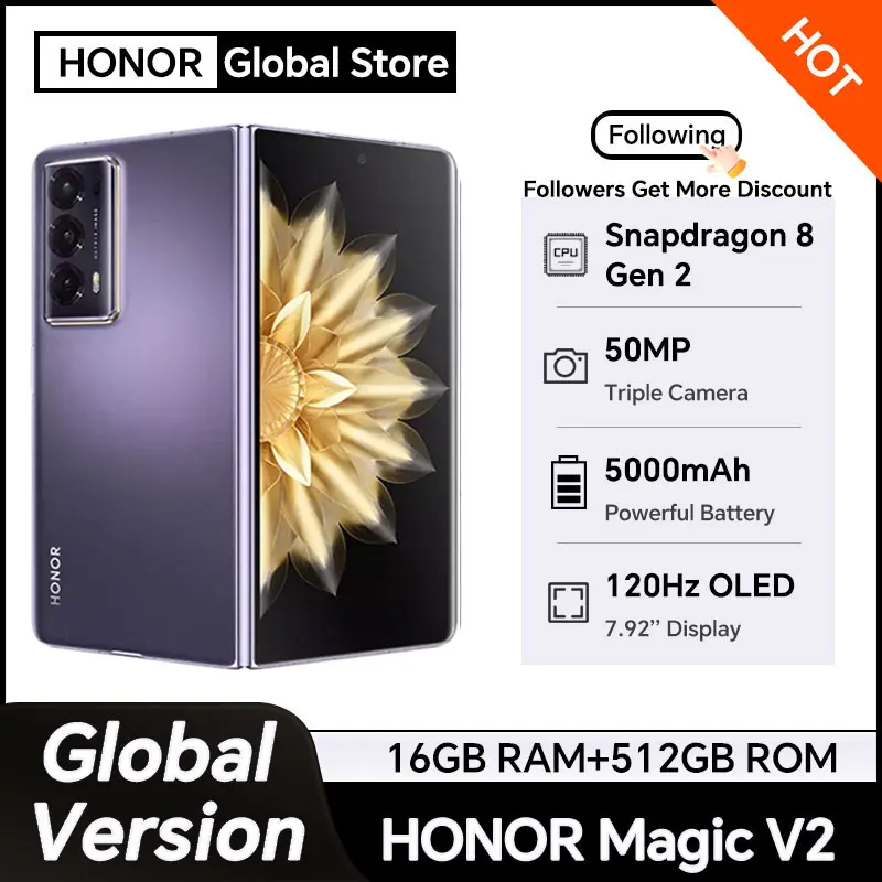Global Version HONOR Magic V2 5G Smartphone 7.92