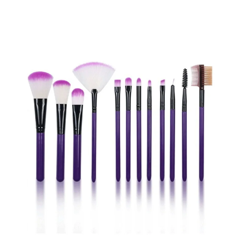 Brosse cosmétique en Tube d'aluminium épais, laine en microfibre, solide, sans perte, pour une Application de maquillage détaillée