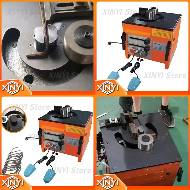 for RB-25 Electric Hydraulic Rebar Bender Cutter with Foot Pedal 1700W 110V 5-6s Bending Speed for 6mm-25mm Steel Bar