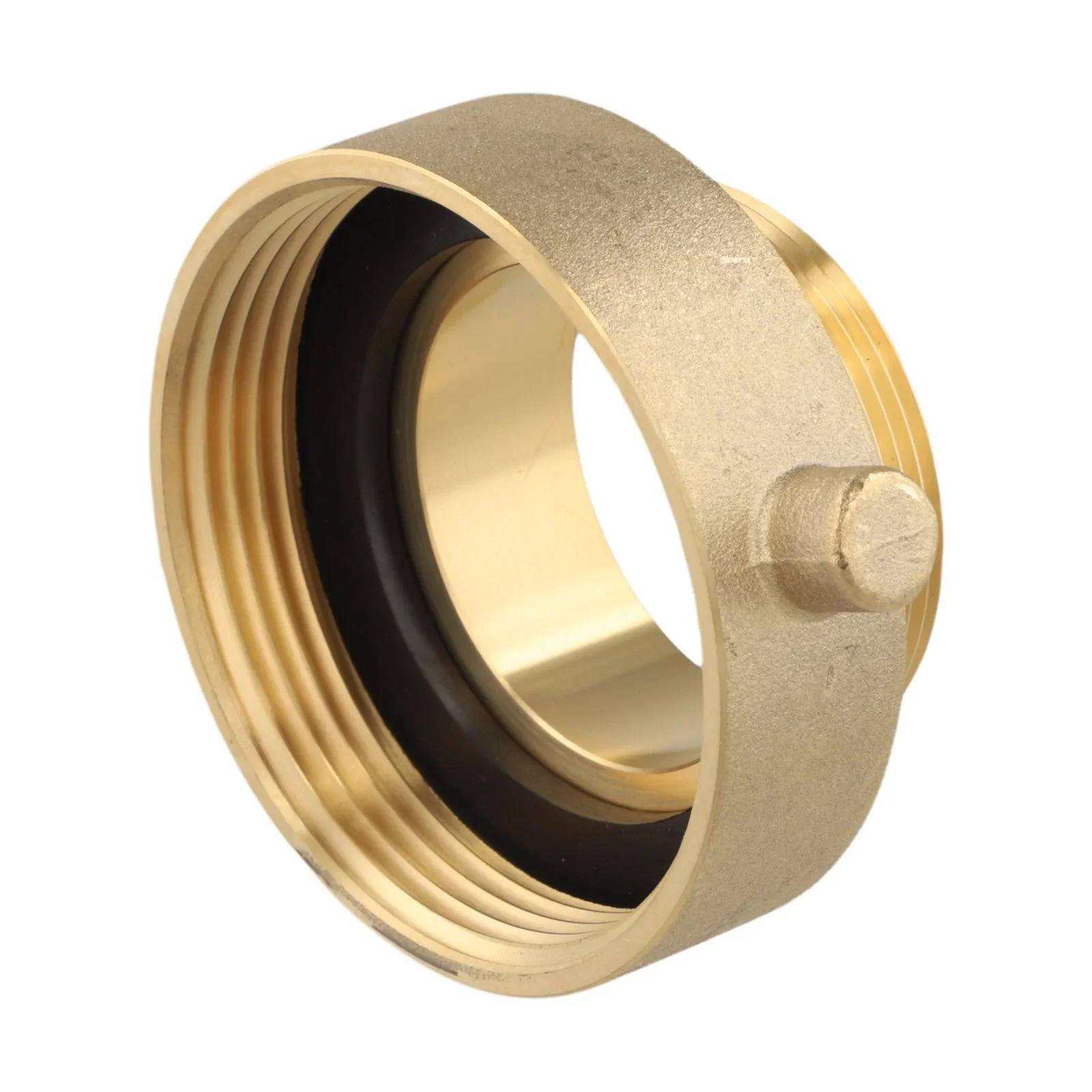 2 1/2 NST Female To 2 NPT Male Fire Hydrant Adapter Made Of Brass With Swivel Coupling For Easy Fire Hose Attachment