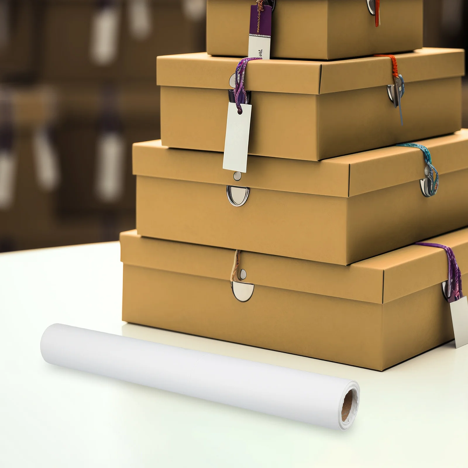 Rolka białego papieru warstwowego do eleganckiego pakowania rękodzieła i dekoracji bukietów Łatwy w obsłudze biały papier do pakowania kwiatów