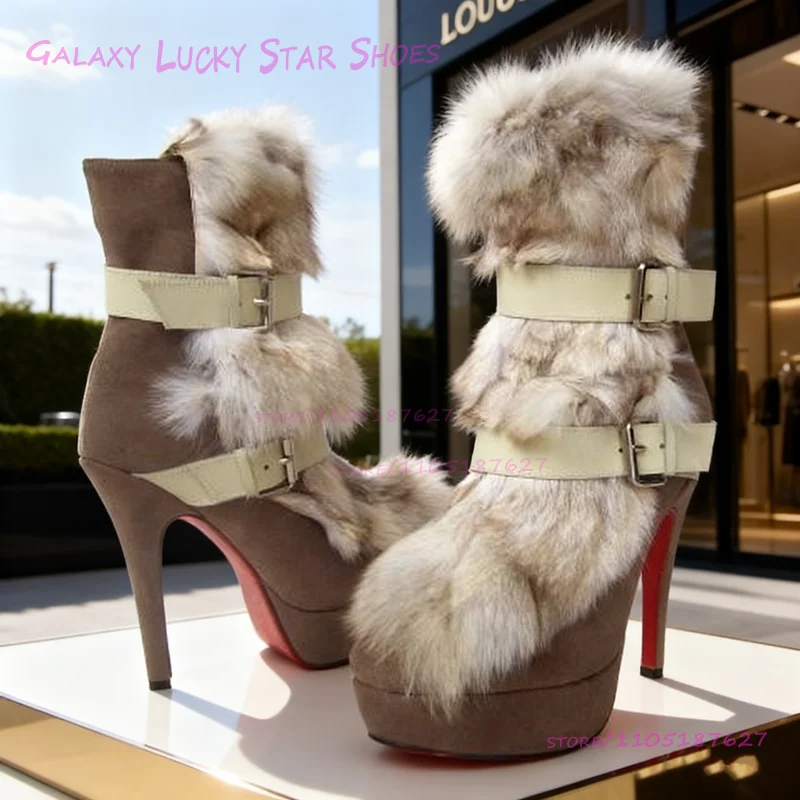 طويل البني العجل الأحذية السوداء الجلد المدبوغ الكاكي مشبك الأحمر الخنجر الكعوب منصة أحذية الشتاء غير رسمية الفتيات أحذية مكشكشة مطوي عادية