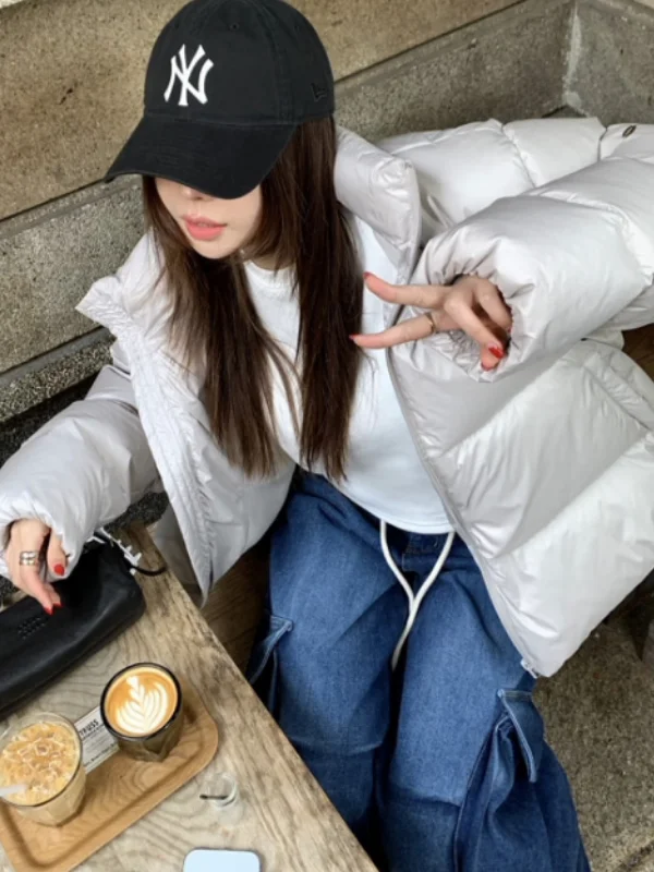 

Winter New Sle Small Size Zipper Collar Bread Coat Women Chic Loose Versatile Design ort Cotton Jaet Thiened Chinese ...