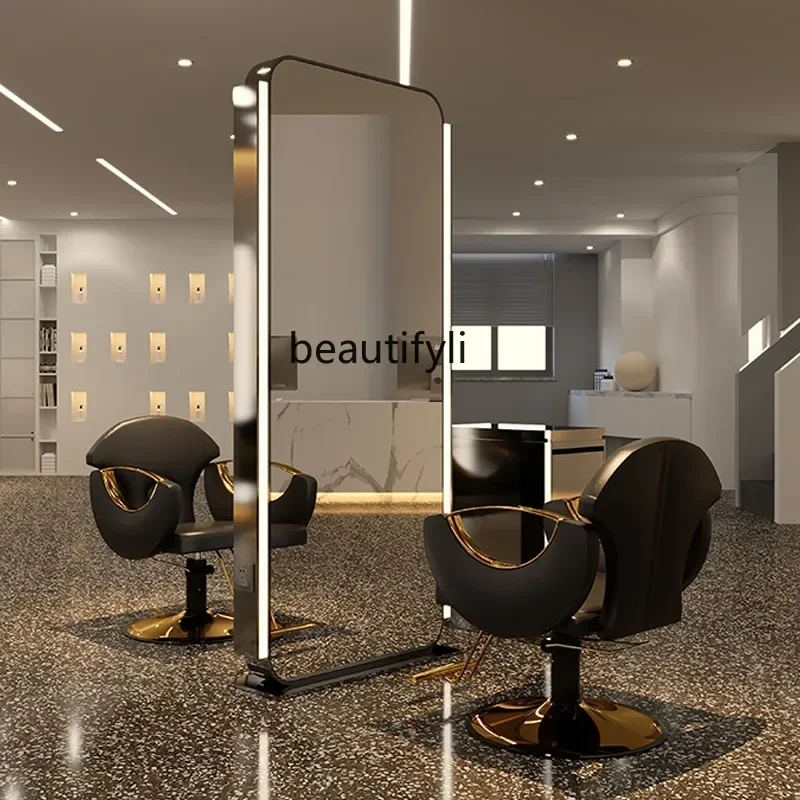 

NewBarber shop, hair shop mirror table, single and double-sided perm and dyeing floor-to-ceiling hair cutting mirror with lam