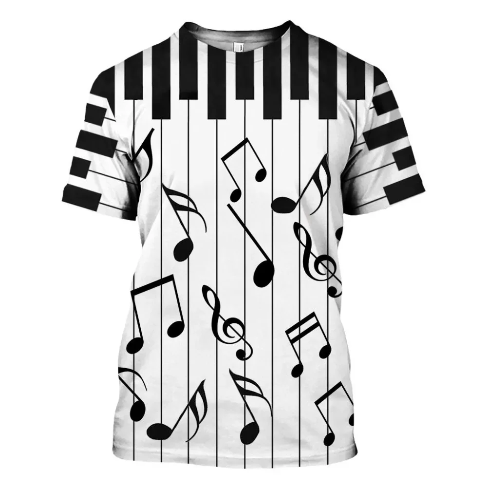 New Summer Music Popular Style 3D Print Men\'s and Women\'s T-shirts Casual Round Neck Tees Quick Dry Short Sleeve Street Tops