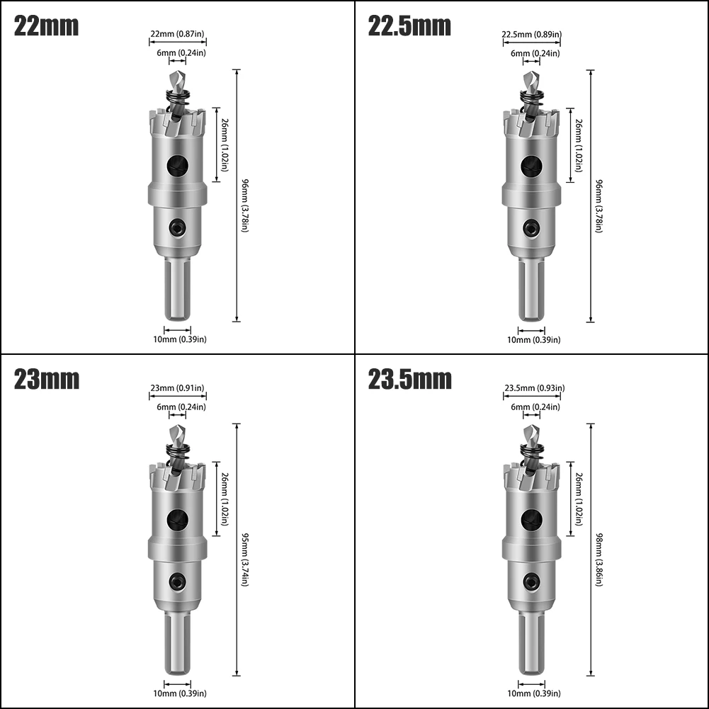1 Pc 5A Carbide Tip TCT Drill Bit Hole Saw 12-150mm Drill Bit Set Hole Saw Cutter For Stainless Steel Metal Alloy Drilling