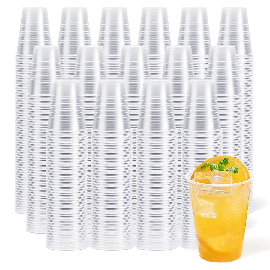 

7 oz Clear Plastic Cups,7 Ounce Small Disposable Cups, Cold Party Drinking Tumblers for Tasting, Drinking and Party