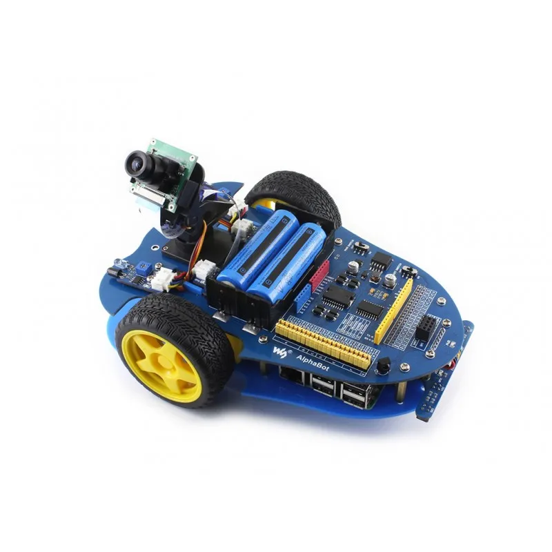 

AlphaBot Smart Car Raspberry Pi Robot Building Kit with Raspberry Pi 3 Model B + AlphaBot + Camera with US/EU Power Adapter
