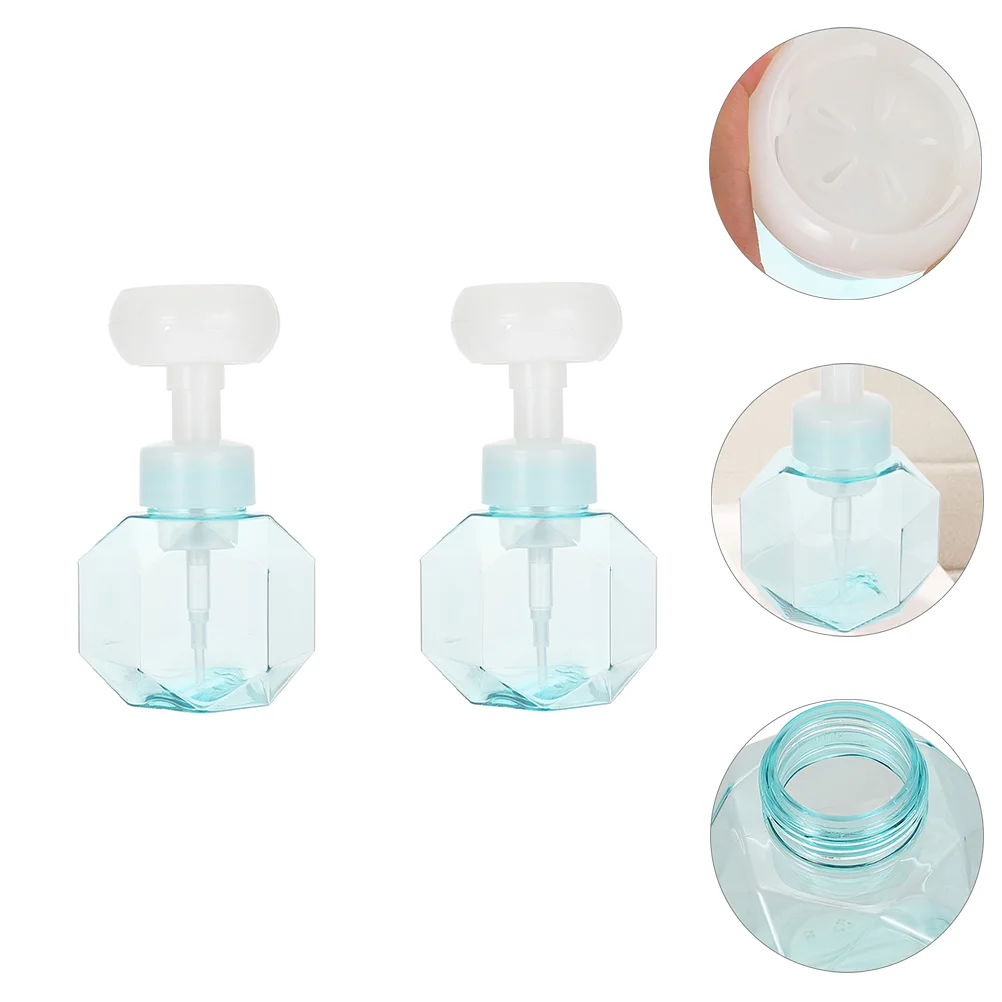 

2 Pcs Flower Sparkling Bottle Soap Cleanser Bubbling Tools Facial Cleaning Bubbler Foamer Device Cup Dispenser Travel