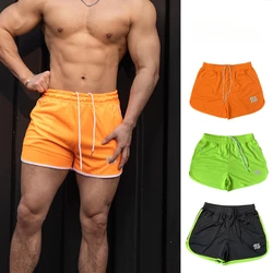 Men Shorts with Zipper Slim Fit Bodybuilding Mesh Shorts for Men Workout Gym Fitness Short Pants