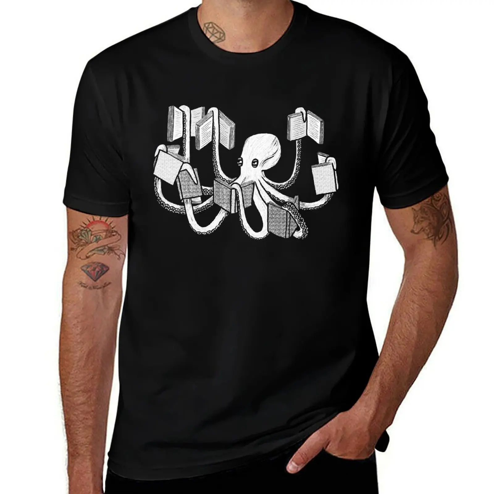 Armed With Knowledge Classic T-Shirt Art Pattern Printed Casual Top T-Shirt