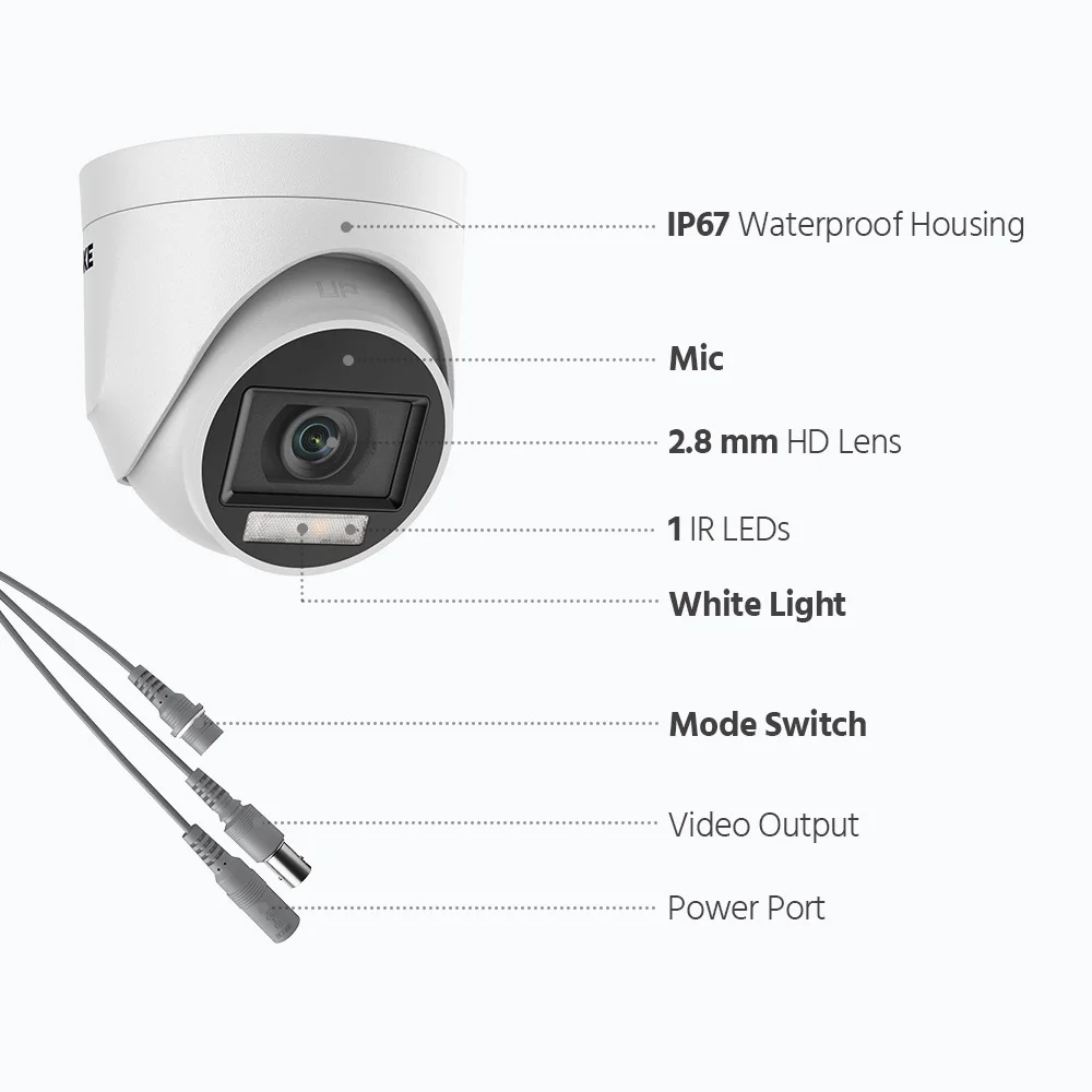 Annke 4 pces 5mp câmeras de cctv ip67 à prova dip67 água de vigilância de vídeo ao ar livre dome câmera filtro de corte ir kit