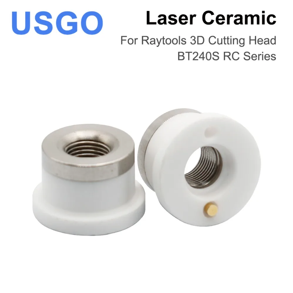 USGO Original 3D Laser Ceramic for Raytools RC Series Laser Head Nozzle Holder M8 H12.5 D19.5 BT210S BM240S BM109 BM111