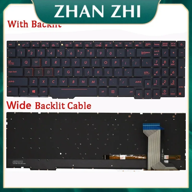 

New Laptop Rreplacement Keyboard for Asus ZX53VD FZ53VD ZX553VD FX753VD FX53VD ZX73 GL753
