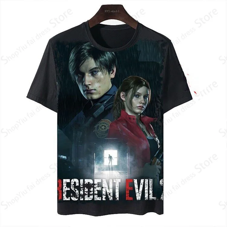 Men\'s Graphic T-shirt Game Resident Evil 3d Print Tshirt Men Women Fashion Short Sleeve T shirts Kids Hip Hop Tops Tees Boy 2024