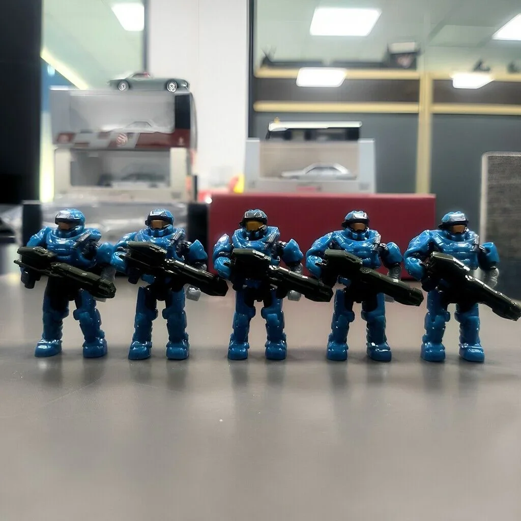 

5Pcs Mega Construx UNSC Spartan Flanker (Blue) Decisive Engagement Figure