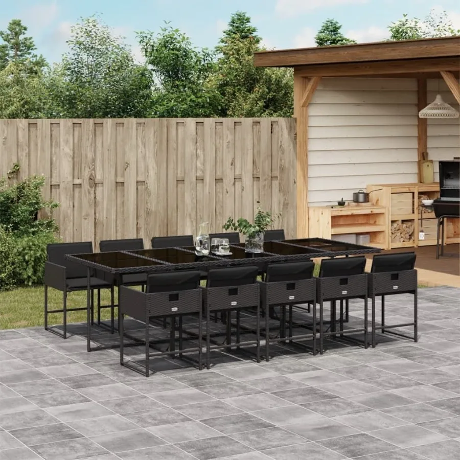 

Garden Dining Set Black