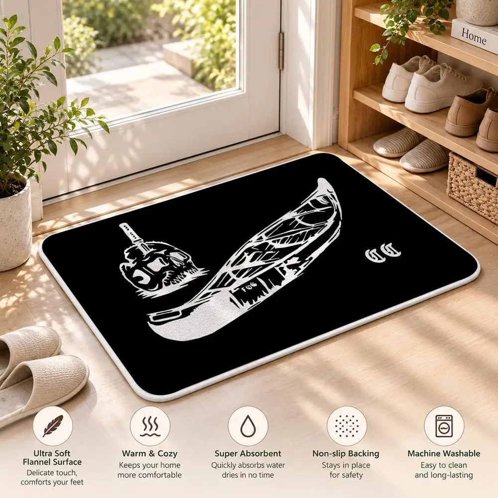 F-Forward Observation Group Floor Mat Flannel Rug Soft Non Slip Door Mat For Bathroom Bedroom Kitchen Living Room Home Decor