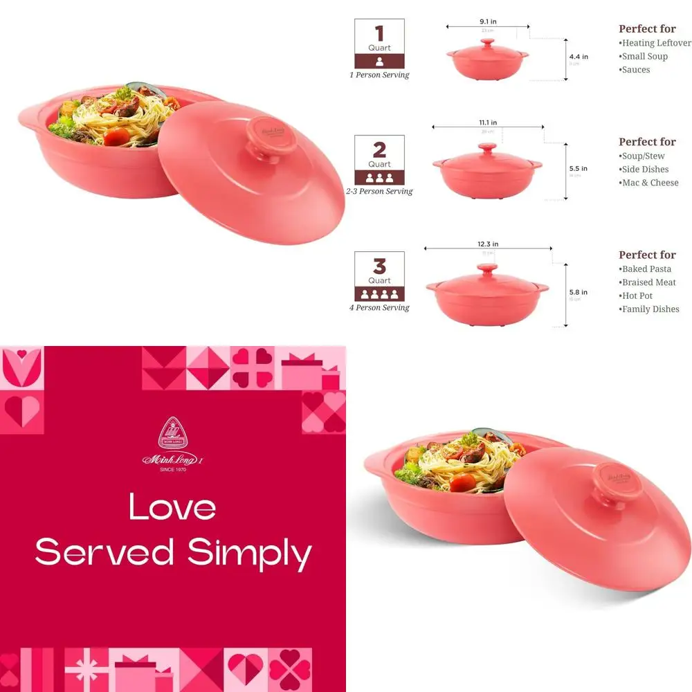 

Фарфоровая жаровня (голландская печь) на 2 кварта с крышкой – безопасна для духовки при температуре до 482°C ° Отличное теплосбережение, подходит для газовых и инфракрасных плит.