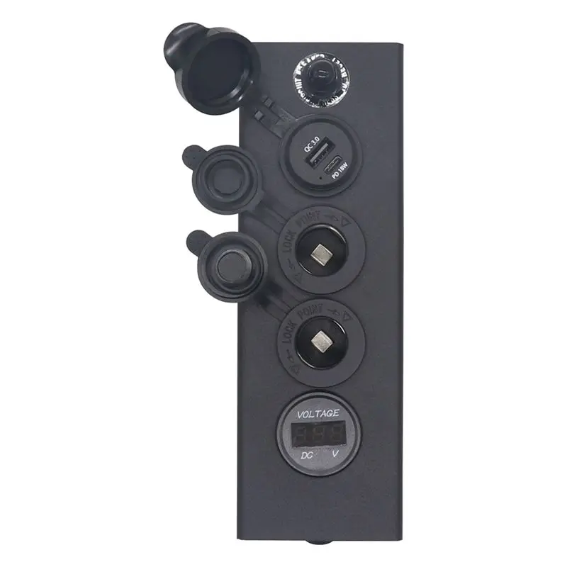 AT63-12/24V Distribution Panel Multi-Function Box For Socket Power Switch 12/24V Multi-Function Box