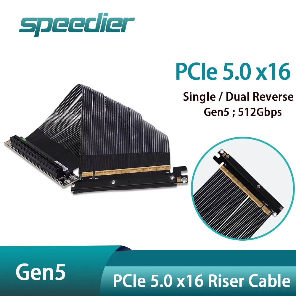 cavo-riser-gpu-inverso-singolo-doppio-pcie-50-x16-512gbps-a-piena-velocita-per-estensione-scheda-grafica-per-case-a4-itx-supporta-rtx50-rx90xx