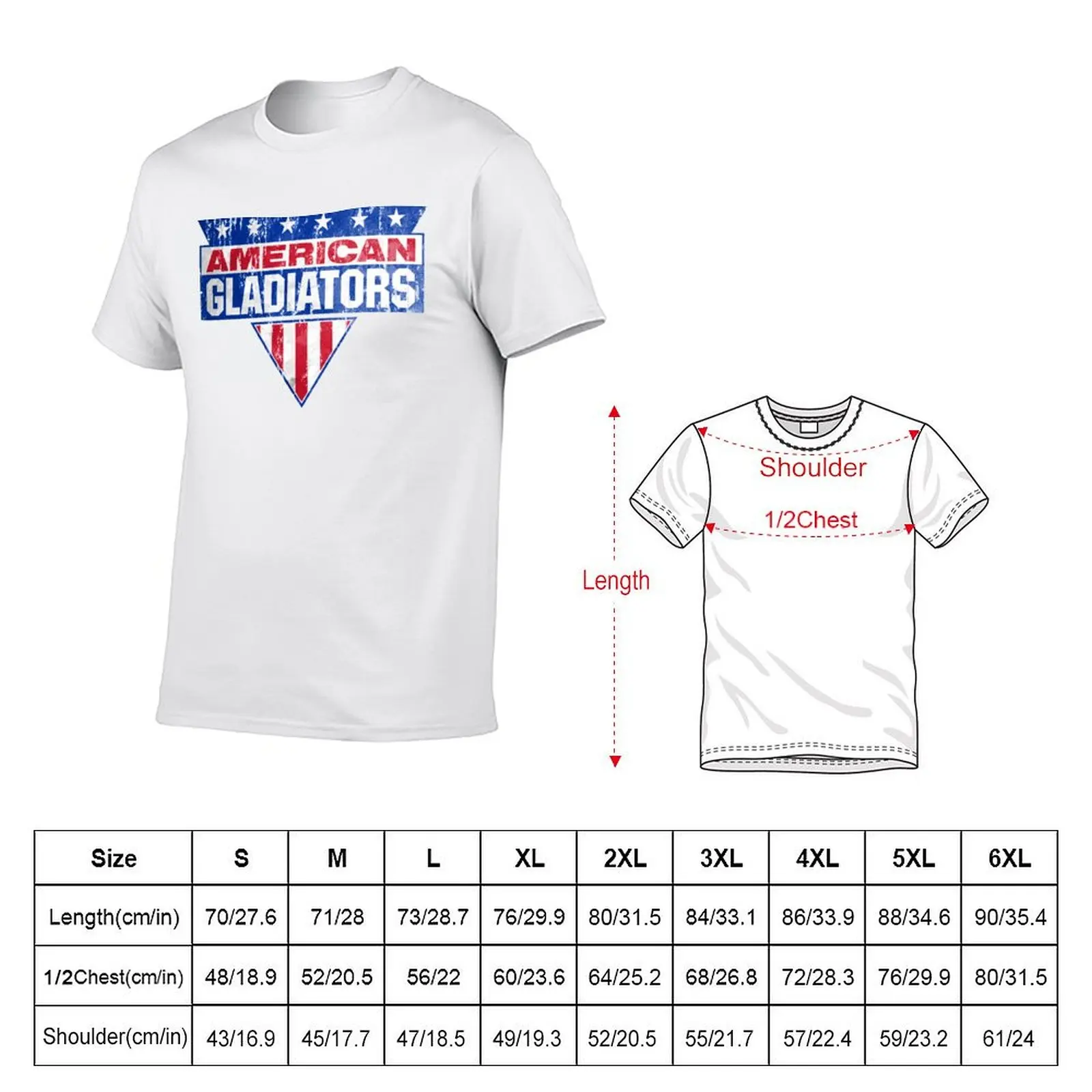 American Gladiators T-Shirt Casual Loose Fit Short Sleeve T-Shirt