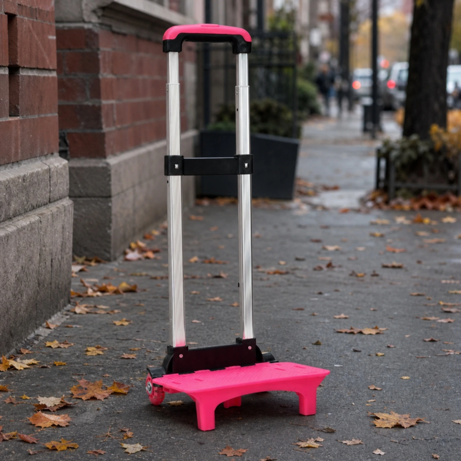 Foldable Trolley Rack Two-Wheel Foldable Luggage Cart Folding Hand Truck Lightweight Dolly Portable for Students, School, Travel