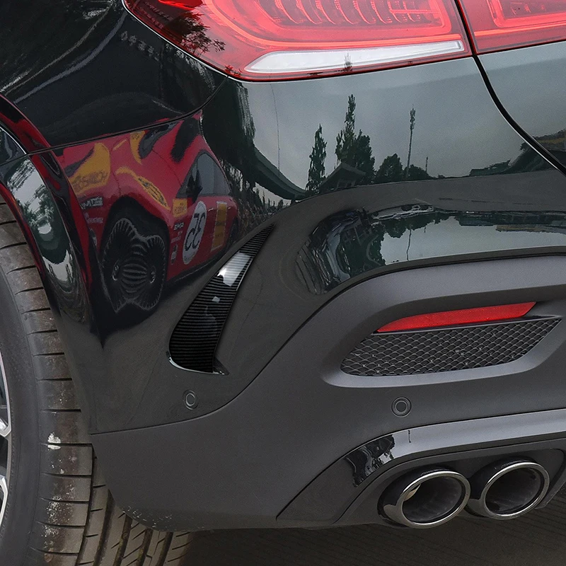 

Автомобиль для Mercedes Benz GLE Coupe C167 2020-2023 GLE350 GLE450 AMG, наклейки на задний нож ветра, карбоновый цвет, внешние аксессуары