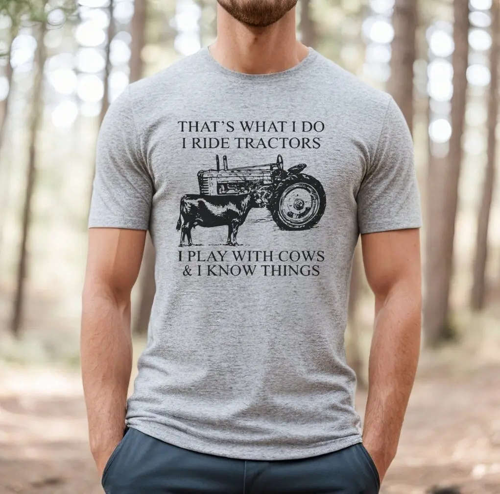 Farmer T Shirt Farming Ride Tractors Play With Cows And Know Things Tractor Farm For Animals