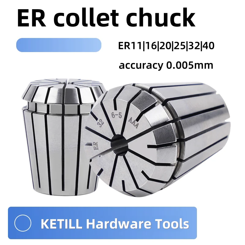 collet  AA High precision elastic chuck ER20 spring CNC engraving machine handle cylinder clamp ER32 8 11 16 25 40
