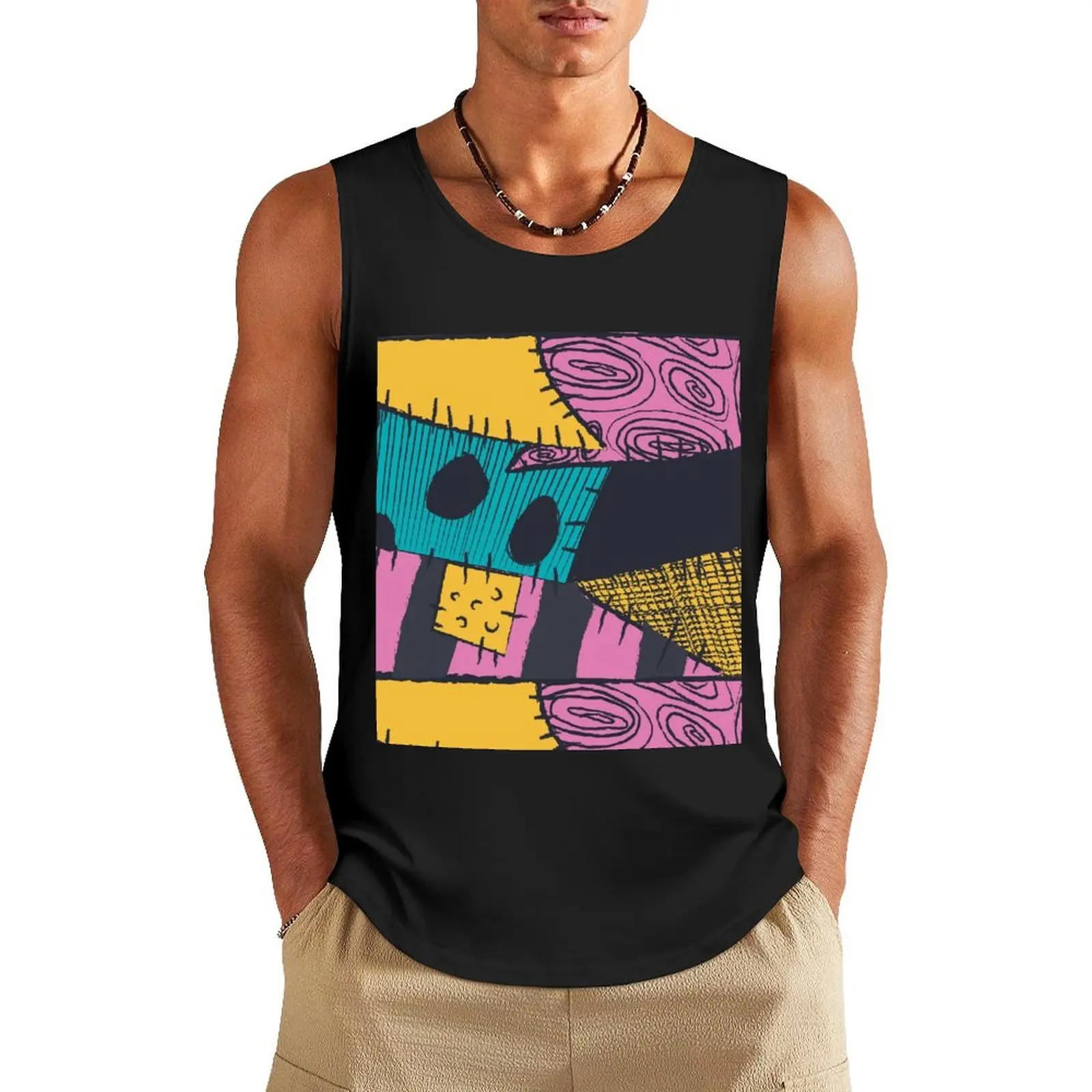

Nightmare Sewn Pattern Tank Top gym clothes man vests for men Men's clothes luxury style