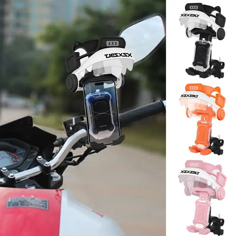 Cycling Phone Holder Mount Cycling Phone Mount Holder Scooter Handlebar Cradle Clip Adjustable 360 Degree Rotate With Sun Hat