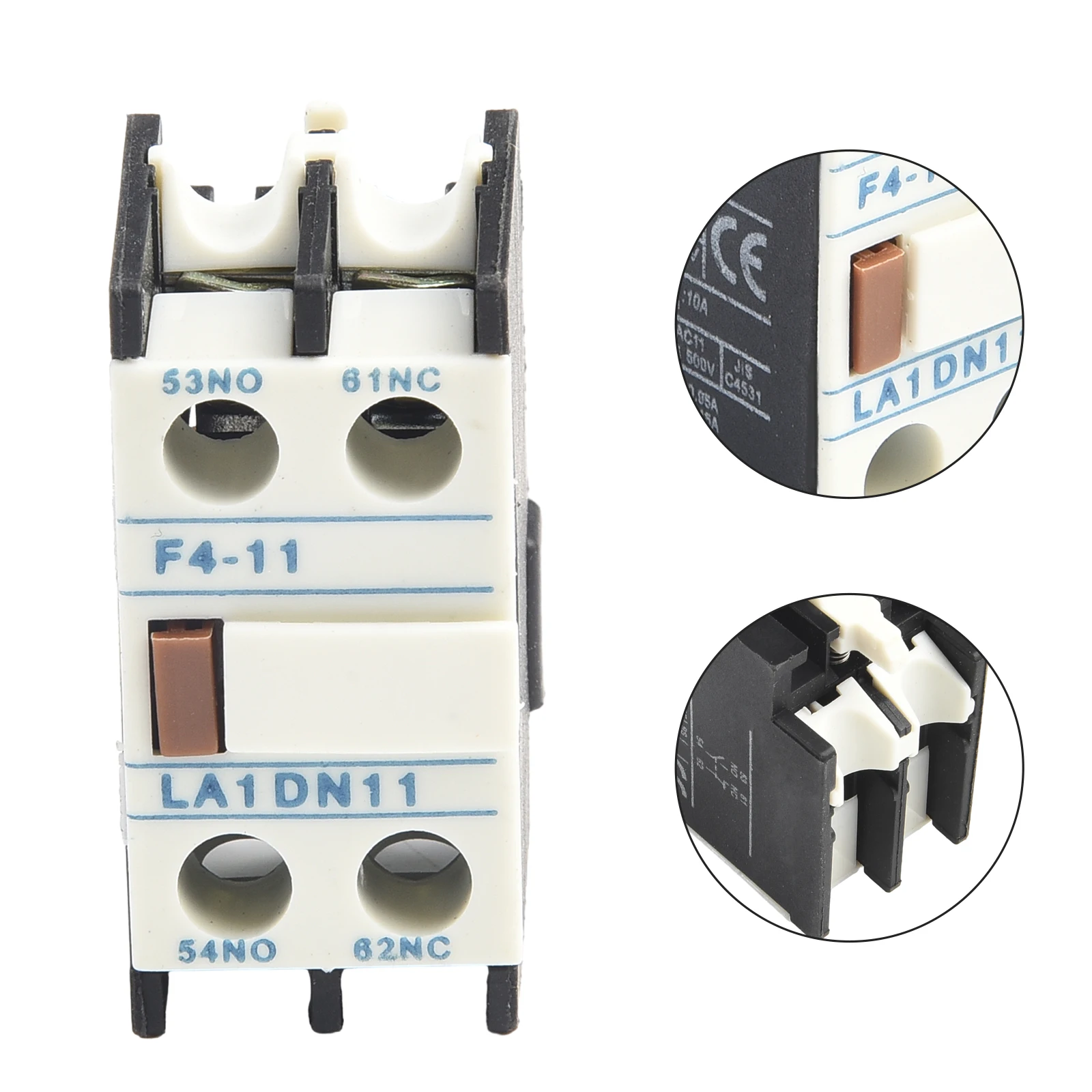 Auxiliary Block F4 11 for CJX2 Contactors 1NO 1NC Configuration Flame Retardant Shell High Pressure Resistance