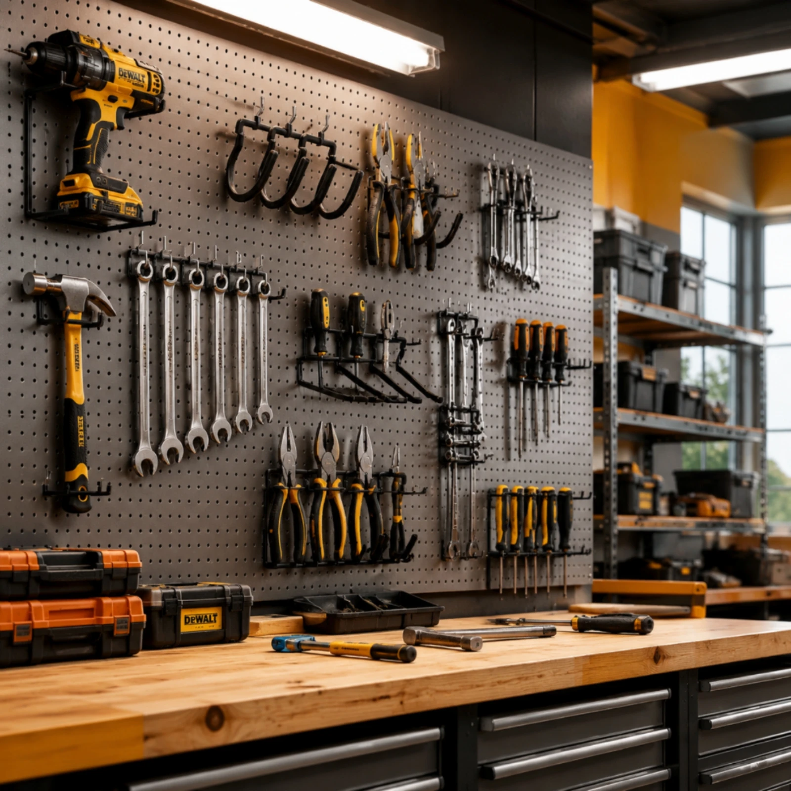 Pegboard Hook with Prongs Black Pegboard Prong Hook Hooks Metal Hardware Easy to Use for Handymen, Workshop, Garage