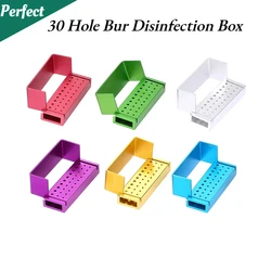 Dental 30Hole Bracket Bur Disinfection Box High-pressure Sterilizer High-speed Cleaning of Dental Materials /Blue/Purple Options