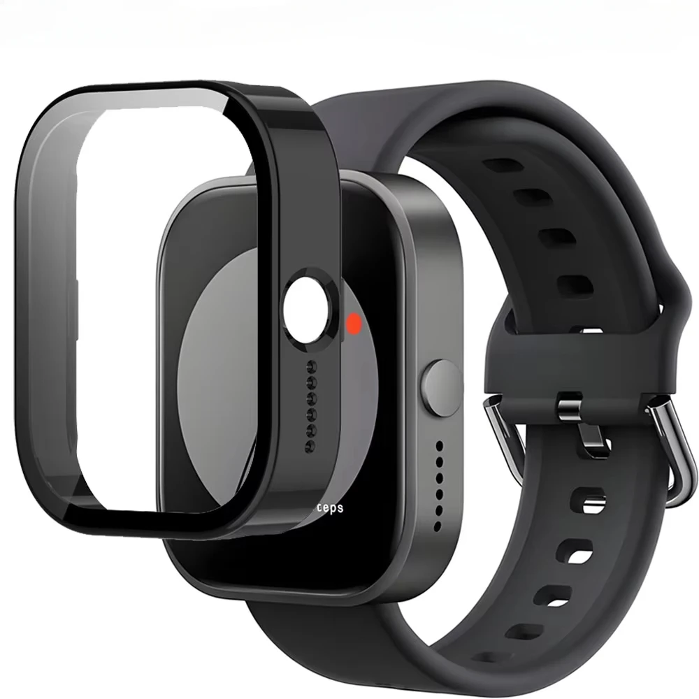 強化ガラス + PC ケース CMF Watch Pro 用ガラススクリーンプロテクター オールラウンド保護フレームバンパーシェル CMF Watch Pro カバー用